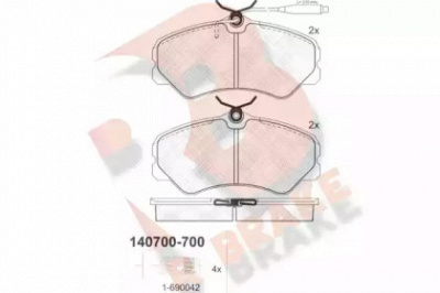 R BRAKE rb0700700 -  Комплект тормозных колодок, дисковый тормоз
